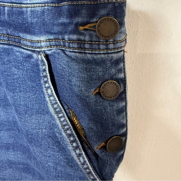 Universal Standard Denim Bib Overall Straight Jeans Size 18 / 20 Stretch Casual - Picture 7 of 11